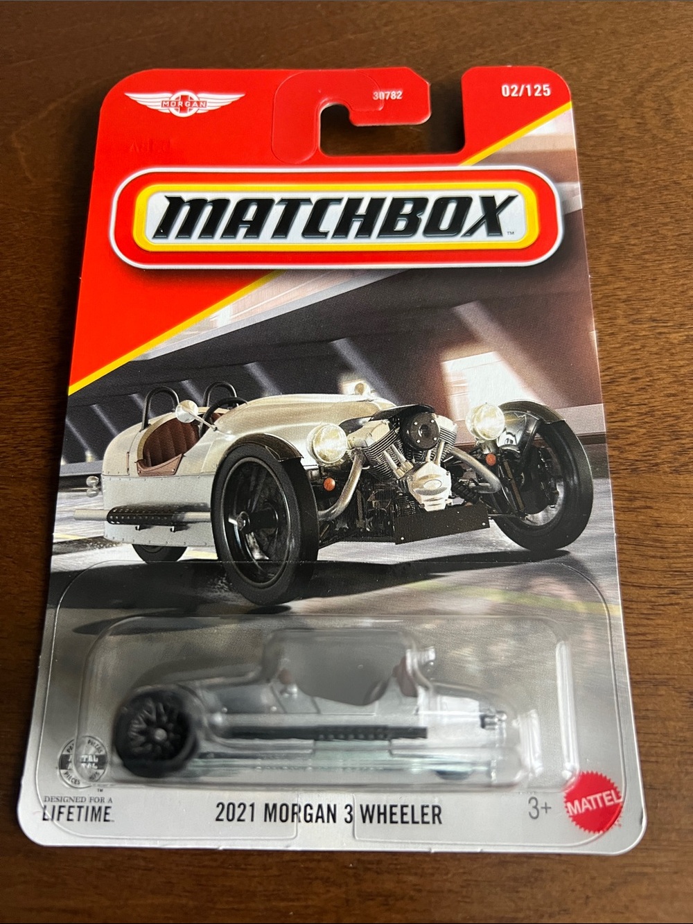 2021 Morgan 3 Wheeler Matchbox - Silver & Black